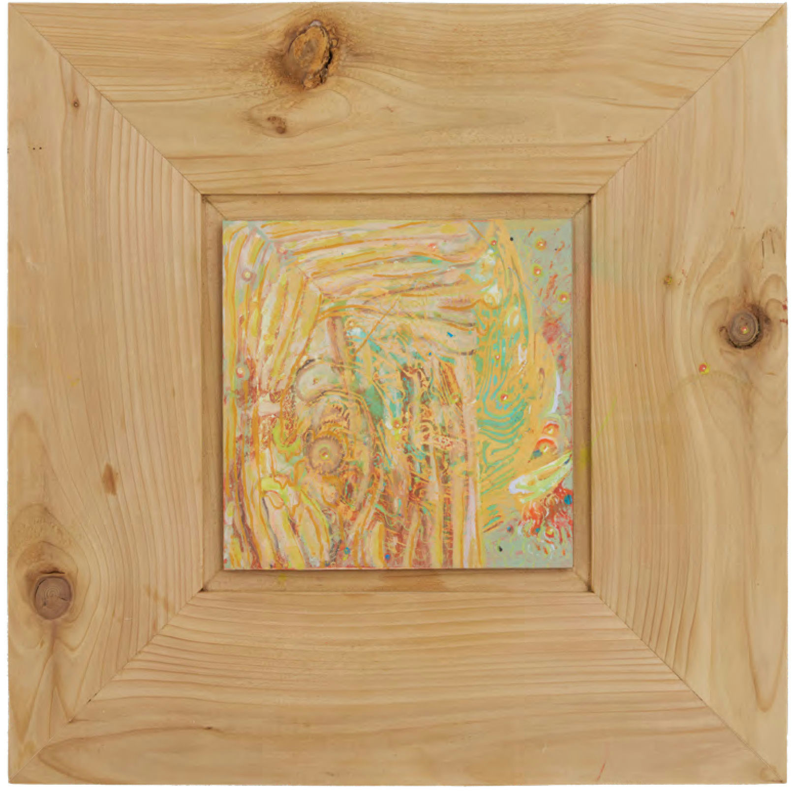 RADEL TALA RADEL TALA — Oil paint, colored pencil, gesso, acrylic on British red cedar, 45 × 45cm, 2025
Photo: Peter Otto