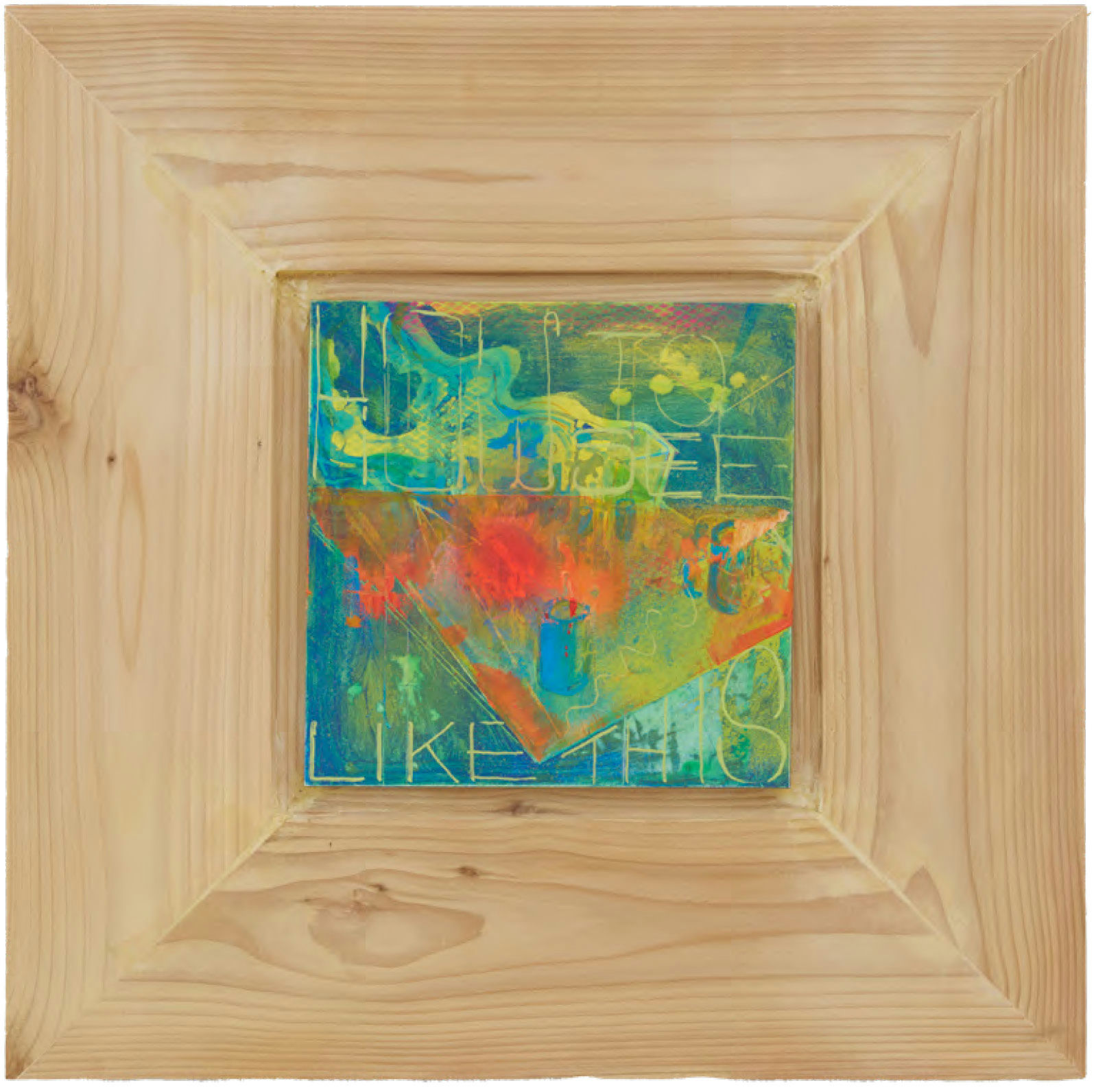 TO SEE IT IS BROKEN — Oil paint, colored pencil, gesso, acrylic on British red cedar, 45 × 45cm, 2025
Photo: Peter Otto