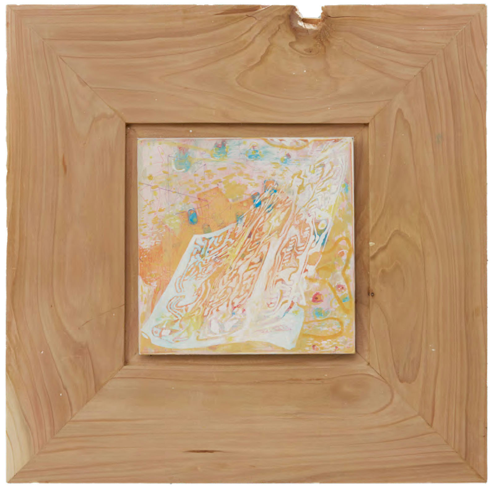 RADEL DRUM MACHINE — Oil paint, colored pencil, gesso, acrylic on British red cedar, 45 × 45cm, 2025
Photo: Peter Otto