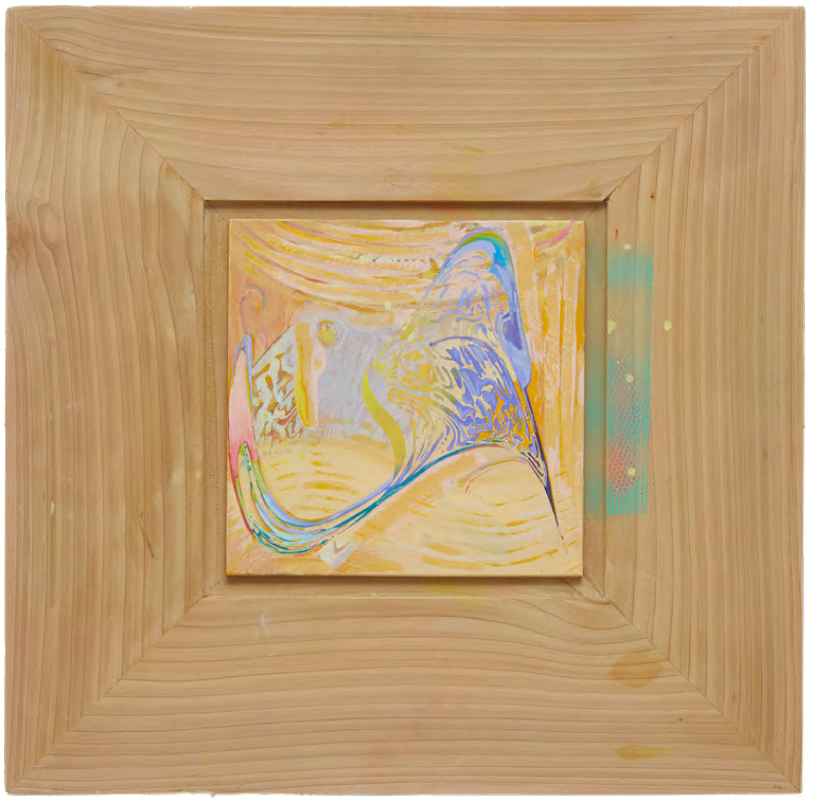 RADEL TALA BRITISH RED CEDAR IV — Oil paint, colored pencil, gesso, acrylic on British red cedar, 45 × 45cm, 2025
Photo: Peter Otto