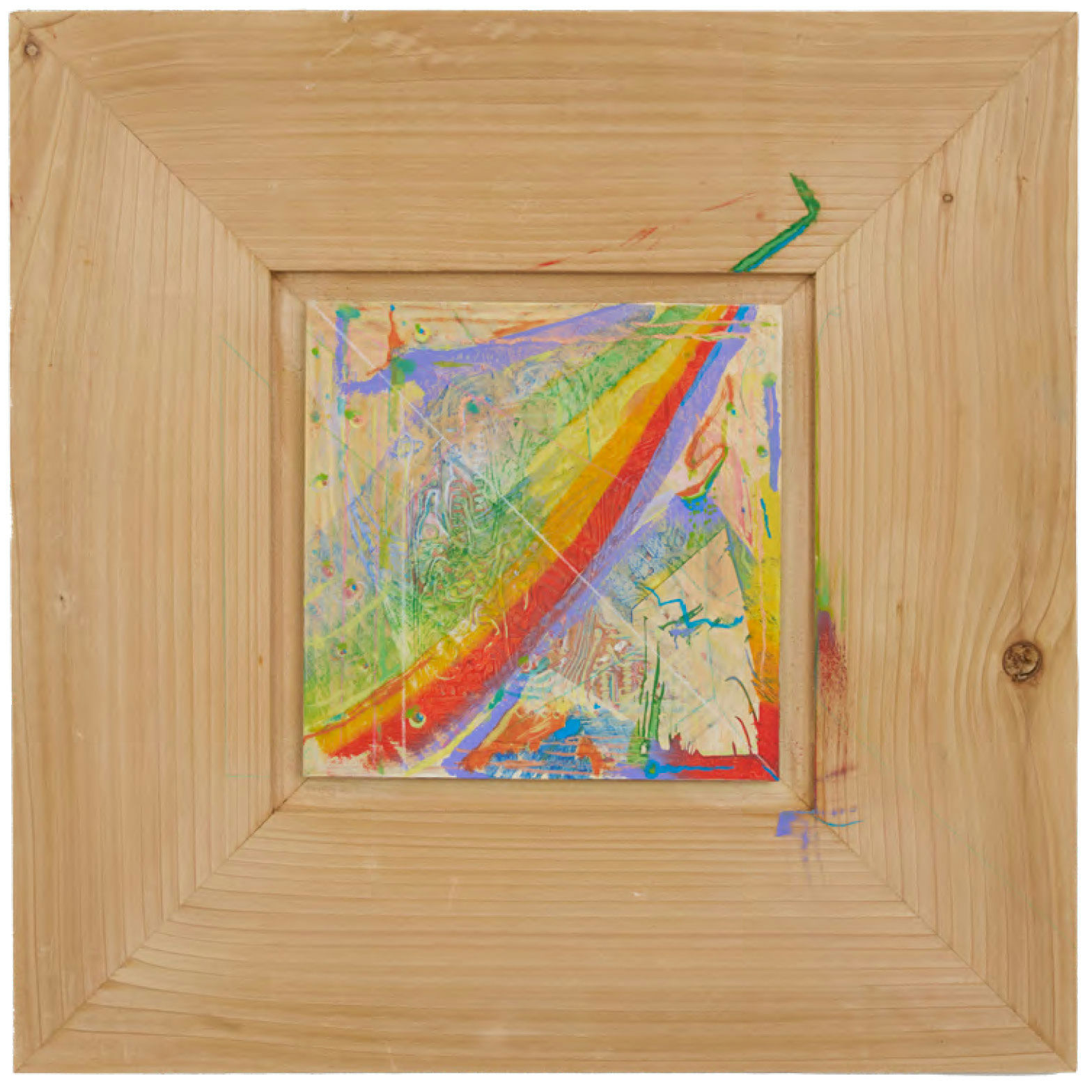 RADEL TALA PCB — Oil paint, colored pencil, gesso, acrylic on British red cedar, 45 × 45cm, 2025
Photo: Peter Otto